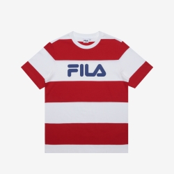 Fila Color Stripe - Miesten Poolopaita - TummanPunainen | FI-41086